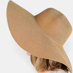 Chapeau Paille Tressée Bord Extra Large Protection Solaire Femme La Boutique du Chapeau