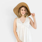 Chapeau Paille Tressée Bord Extra Large Protection Solaire Femme La Boutique du Chapeau