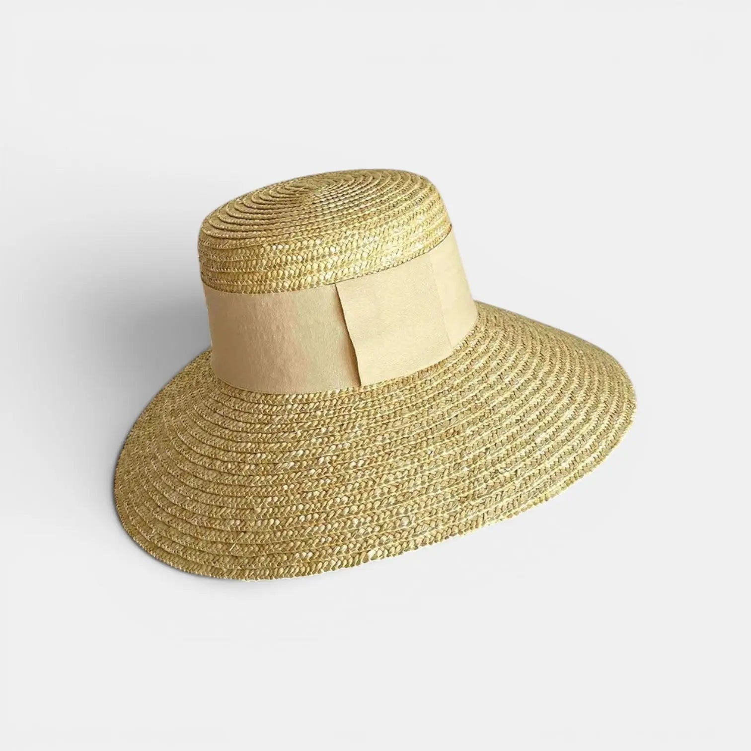 Chapeau Paille Bord Large Femme Ruban Crème La Boutique du Chapeau