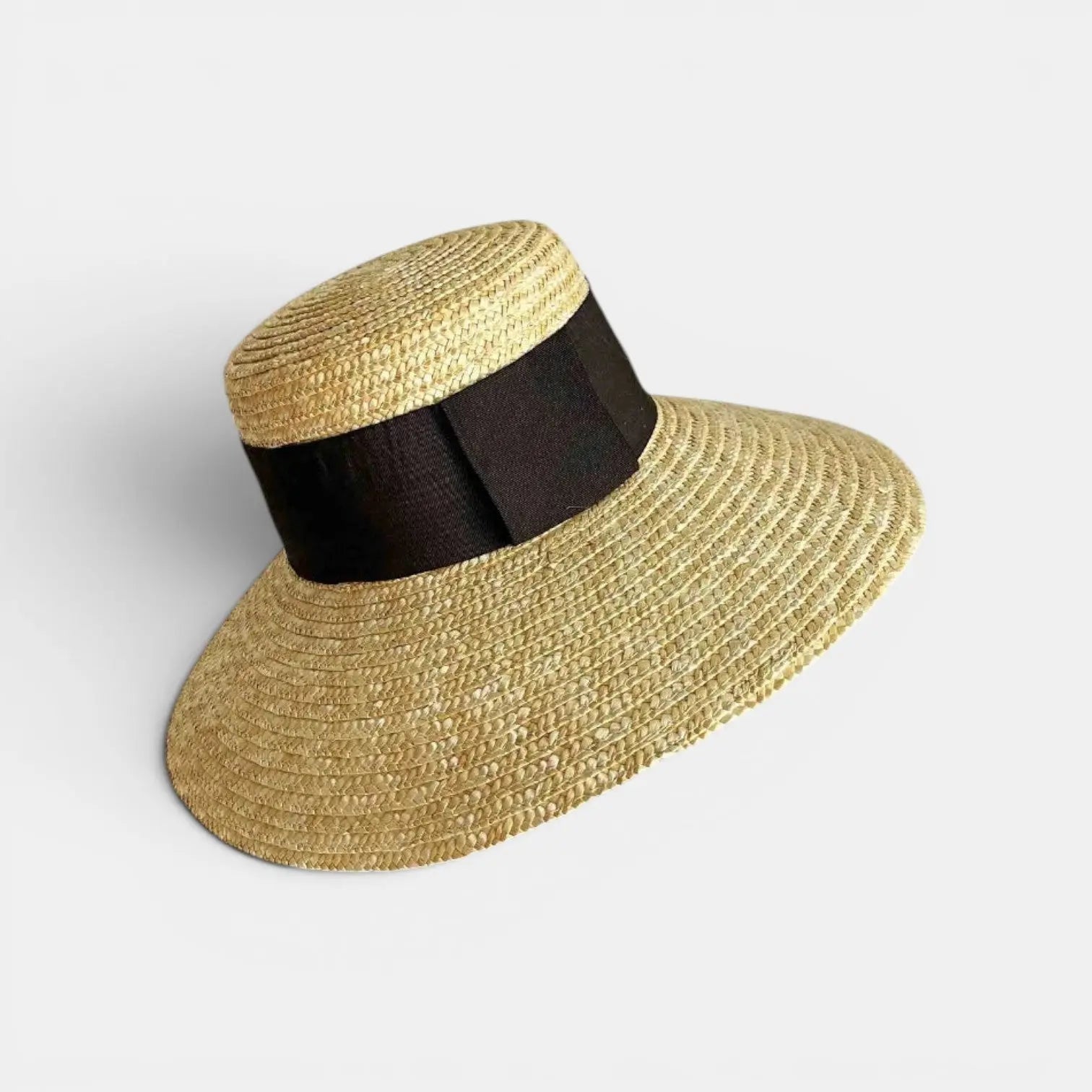 Chapeau Paille Bord Large Femme Ruban Crème La Boutique du Chapeau