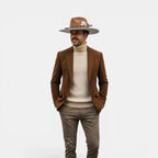 Chapeau Fedora Effet Suédine Carte As et Plume Homme La Boutique du Chapeau