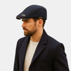 Béret Gavroche Maille Bordure Cuir Réglable Homme La Boutique du Chapeau