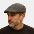 Casquette Gavroche Tweed Herringbone Fils Rouges Homme La Boutique du Chapeau
