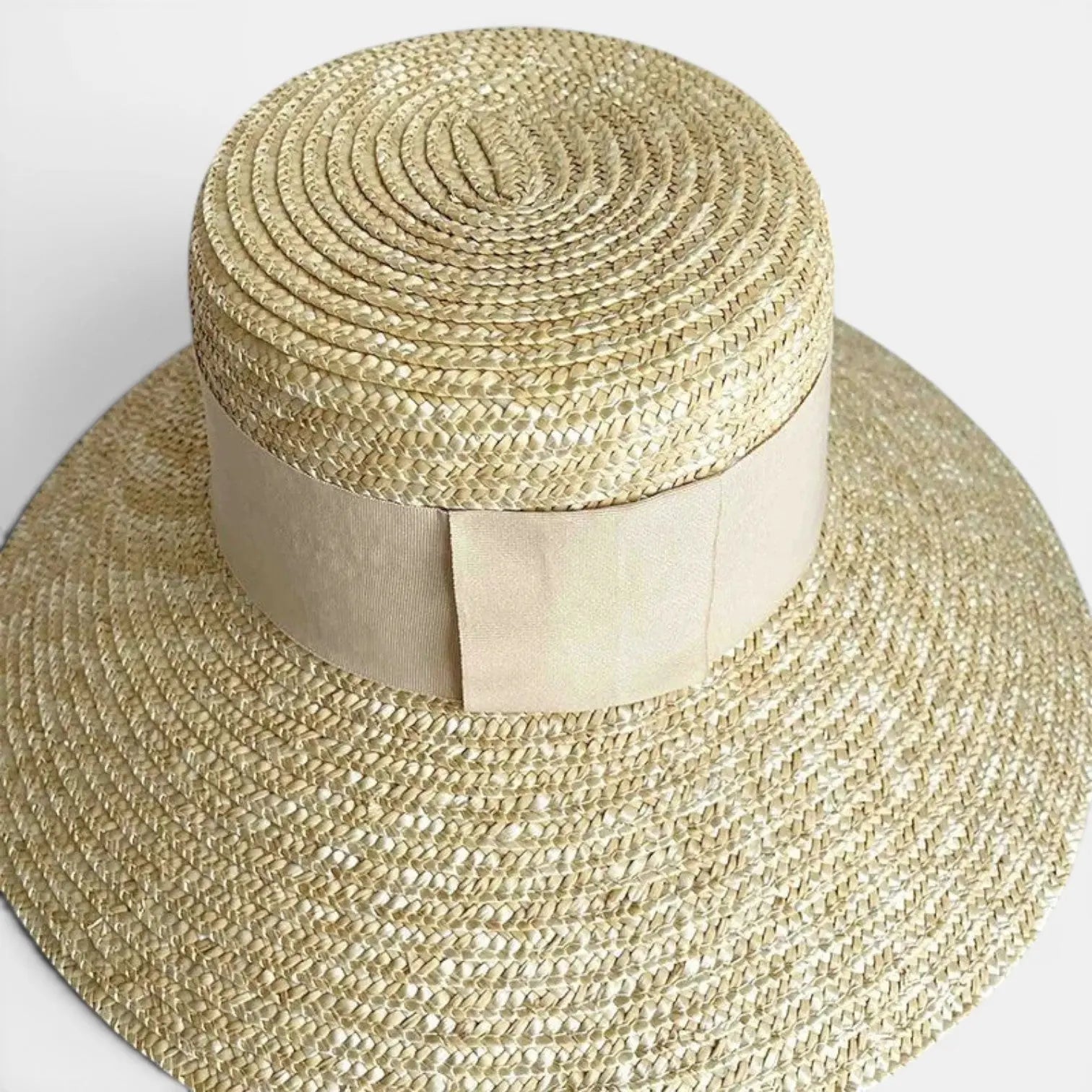 Chapeau Paille Bord Large Femme Ruban Crème La Boutique du Chapeau