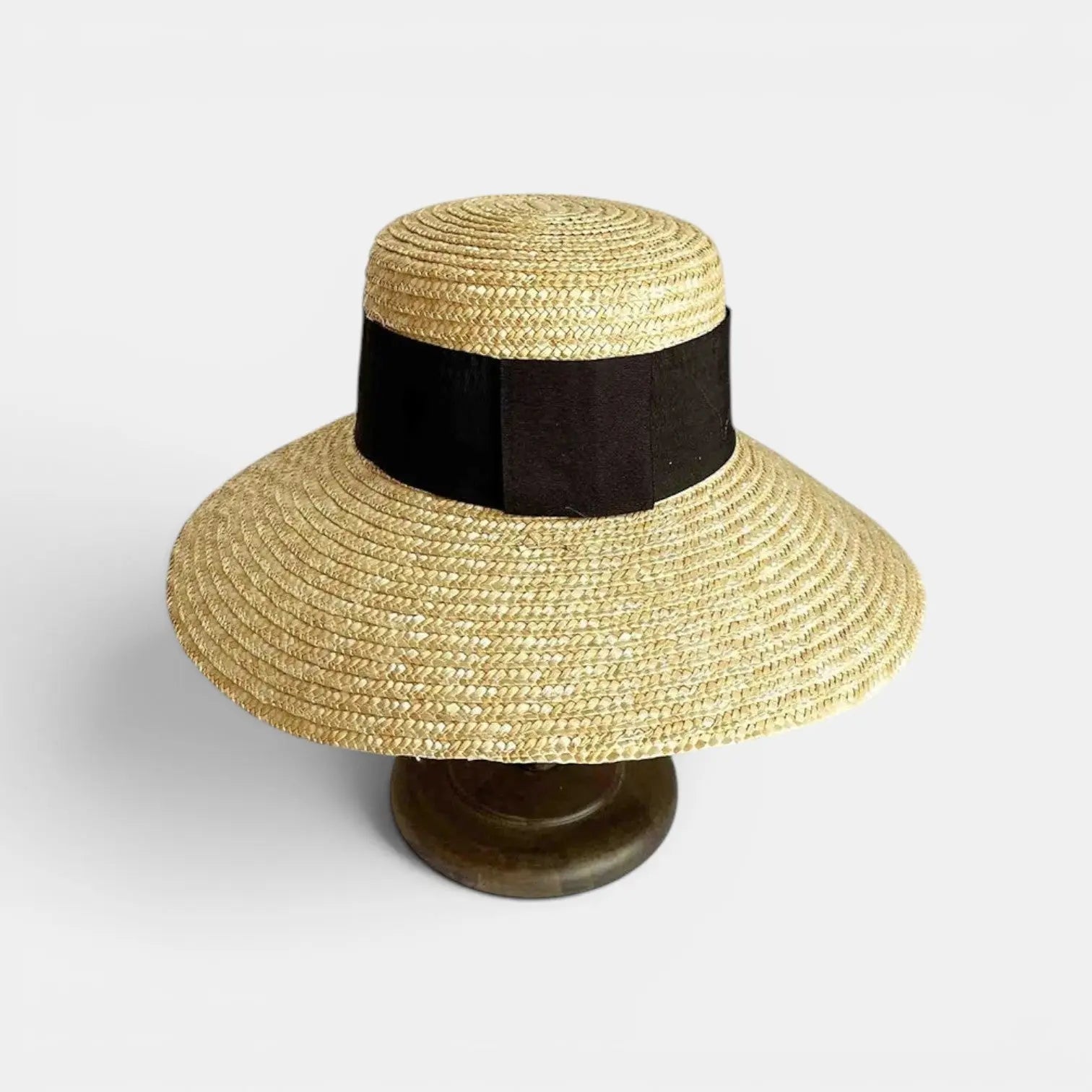 Chapeau Paille Bord Large Femme Ruban Crème La Boutique du Chapeau