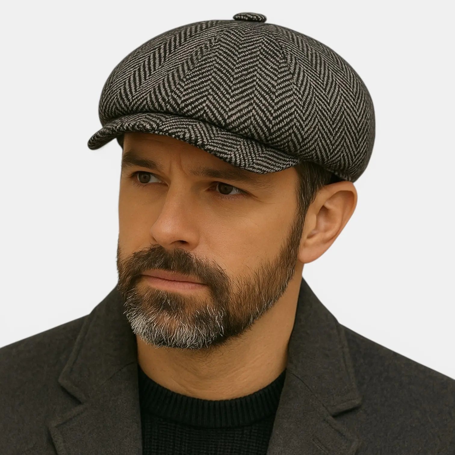 Casquette Gavroche Tweed Chevron Homme La Boutique du Chapeau