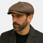 Casquette Gavroche Tweed Chevron Homme La Boutique du Chapeau