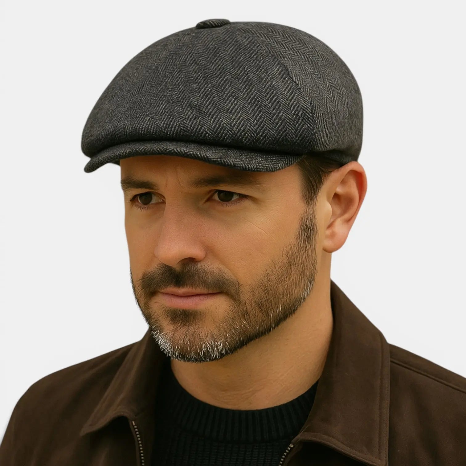 Casquette Gavroche Tweed Homme Rétro Herringbone La Boutique du Chapeau