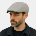 Casquette Gavroche Tweed Herringbone Visière Contraste Homme La Boutique du Chapeau