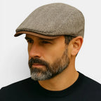 Casquette Gavroche Tweed Herringbone Visière Contraste Homme La Boutique du Chapeau
