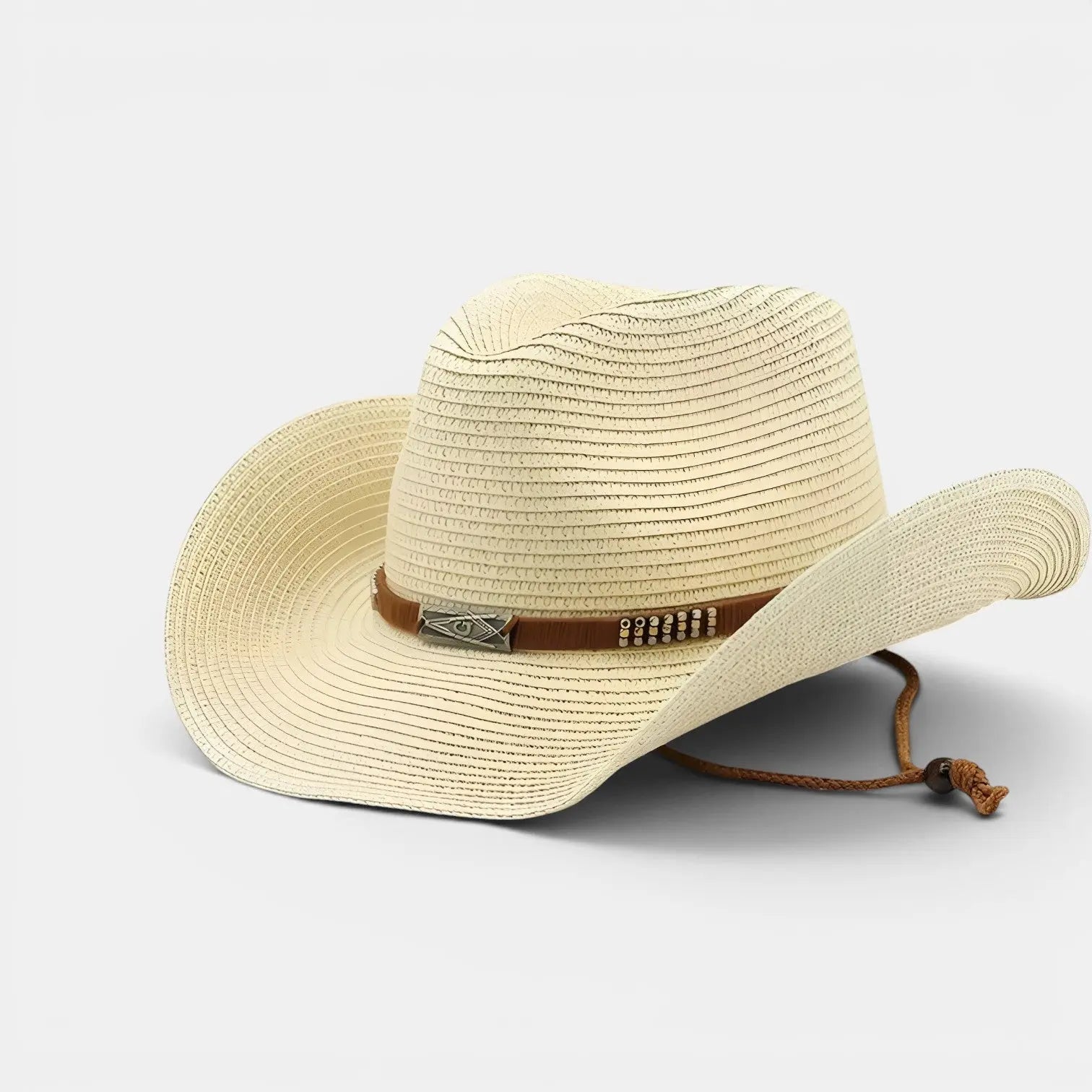 Chapeau Paille Cowboy Bord Large Femme