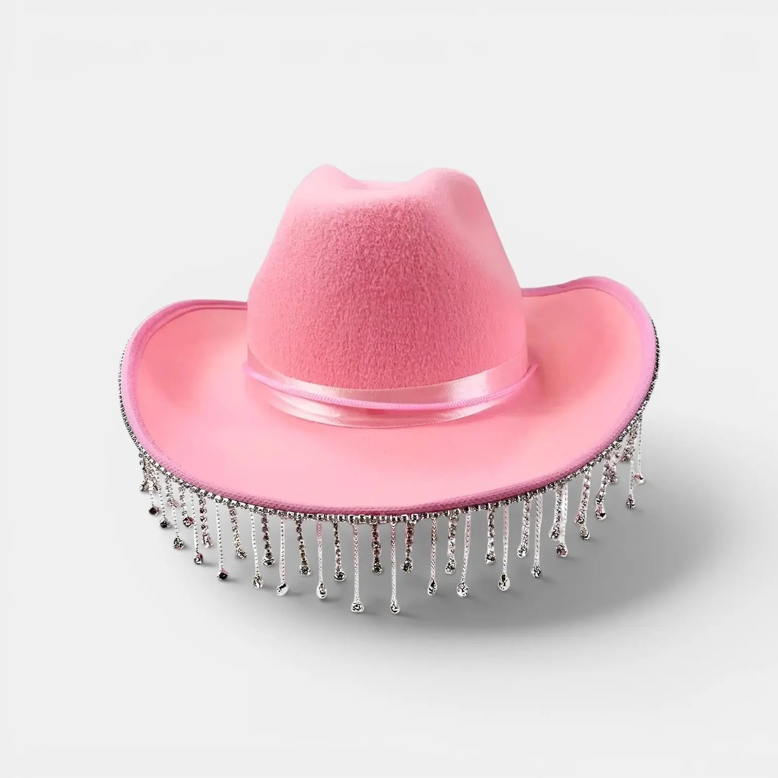 Chapeau Cowboy Feutrine Franges Strass Femme La Boutique du Chapeau