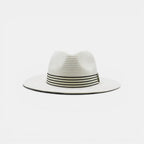 Chapeau Panama Paille Bord Large Unisexe Bandeau Rayé La Boutique du Chapeau