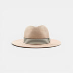 Chapeau Panama Paille Bord Large Unisexe Bandeau Rayé La Boutique du Chapeau