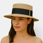 Chapeau Paille Canotier Bord Large Femme La Boutique du Chapeau