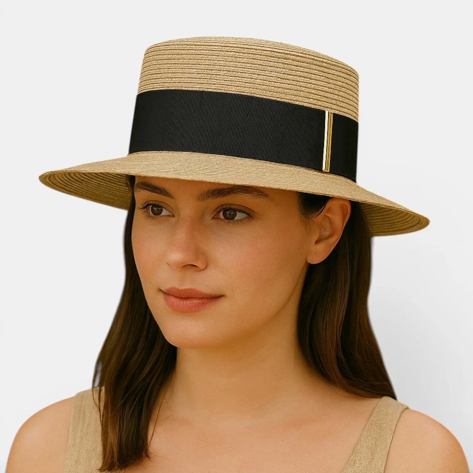 Chapeau Paille Canotier Bord Large Femme La Boutique du Chapeau