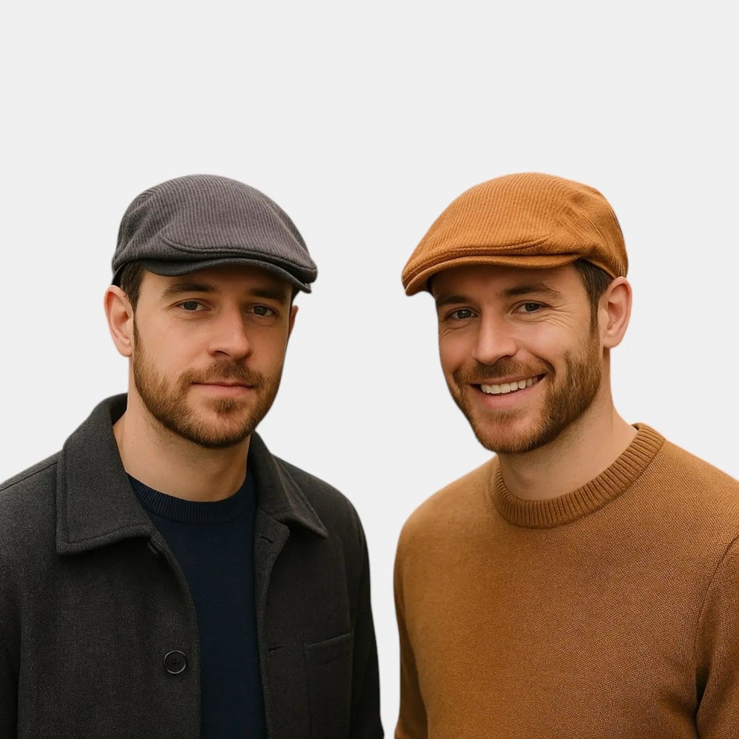 Casquette Gavroche Velours Côtelé Caramel Bicolore Homme La Boutique du Chapeau