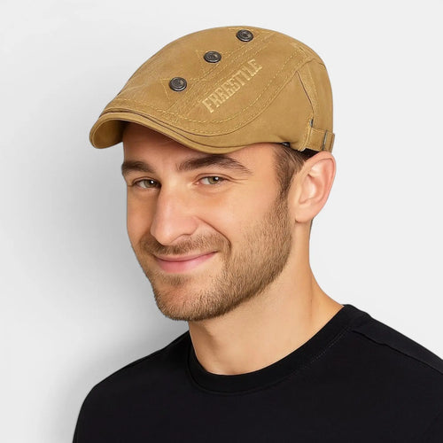 Béret Gavroche Coton Broderie Réglable Homme La Boutique du Chapeau
