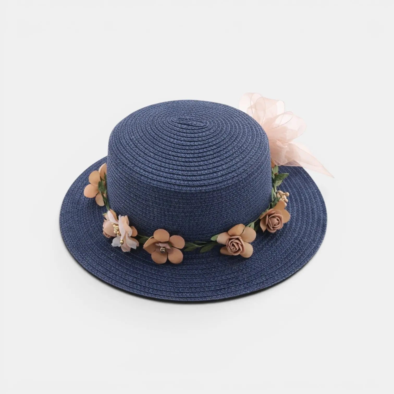 Chapeau Paille Fleurs Couronne Florale Femme La Boutique du Chapeau