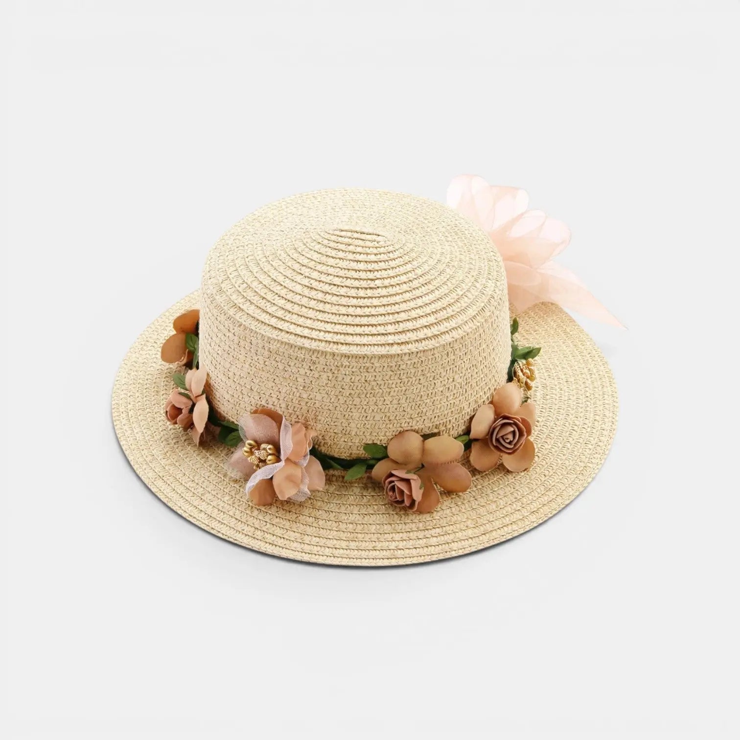 Chapeau Paille Fleurs Couronne Florale Femme La Boutique du Chapeau