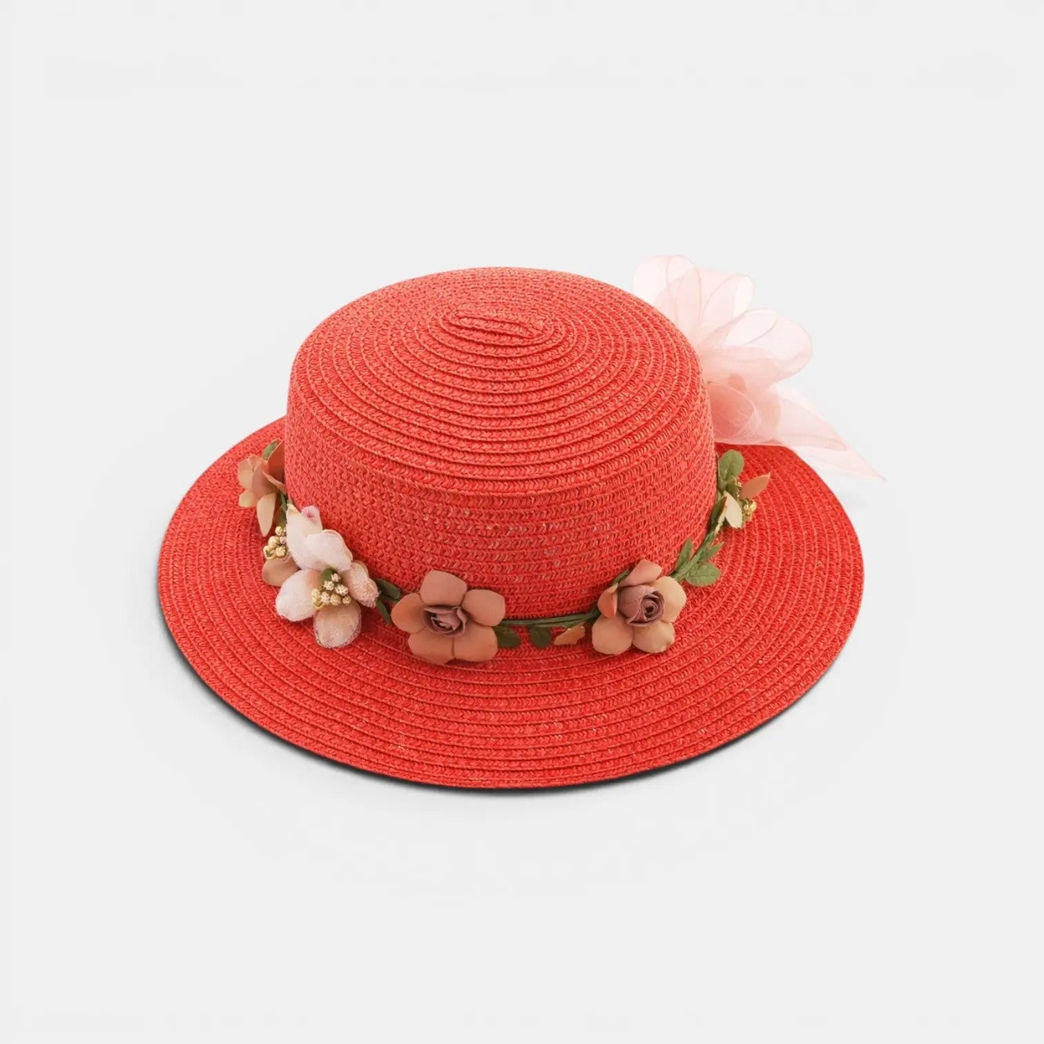 Chapeau Paille Fleurs Couronne Florale Femme La Boutique du Chapeau