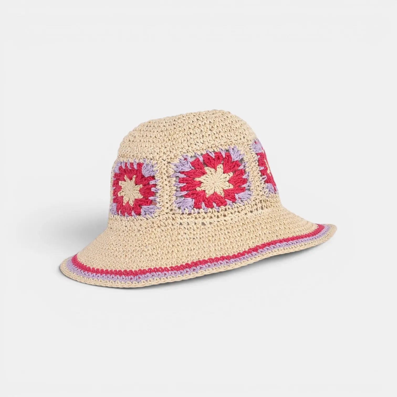 Bob Paille Crochet Fleurs Femme