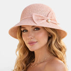 Chapeau Paille Crochet Nœud Perle Femme La Boutique du Chapeau