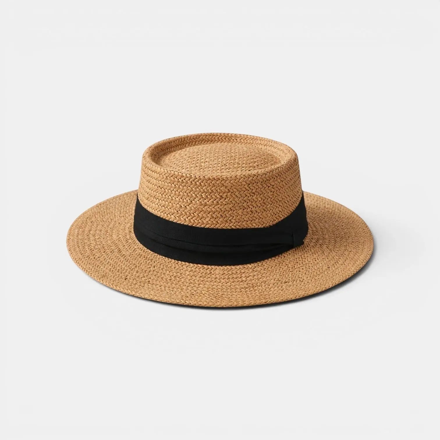 Chapeau Paille Canotier Bord Large Ruban Femme La Boutique du Chapeau