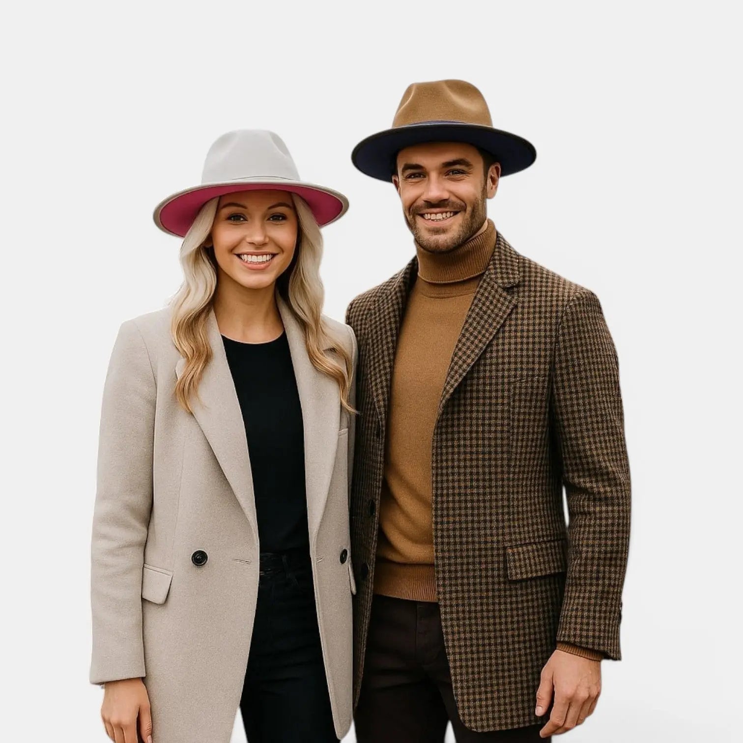 Chapeau Fedora Coton Bord Large Bicolore La Boutique du Chapeau