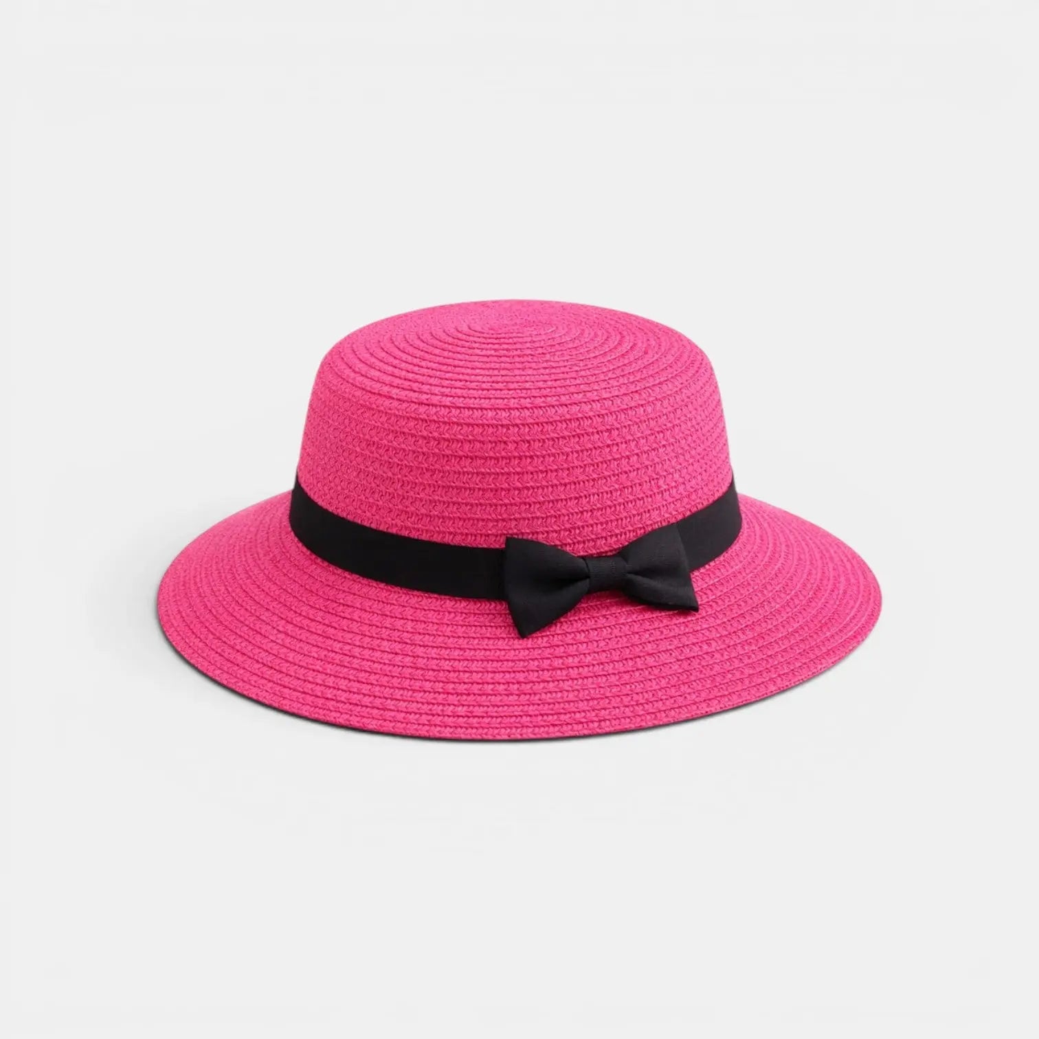Chapeau Panama Paille Bord Large Nœud Femme