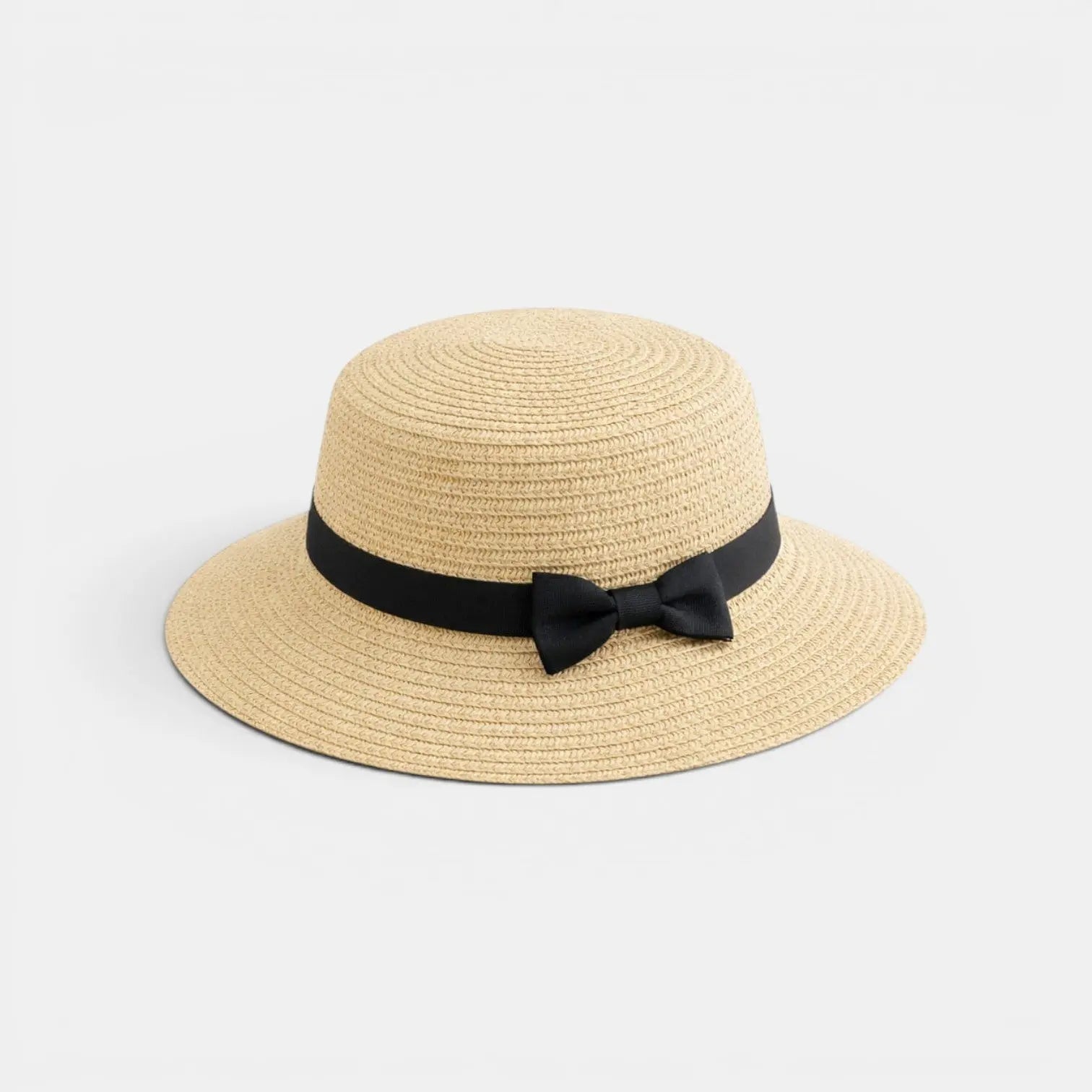 Chapeau Panama Paille Bord Large Nœud Femme