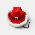 Chapeau Cowboy Feutrine Bordure Fourrure Femme Noël La Boutique du Chapeau