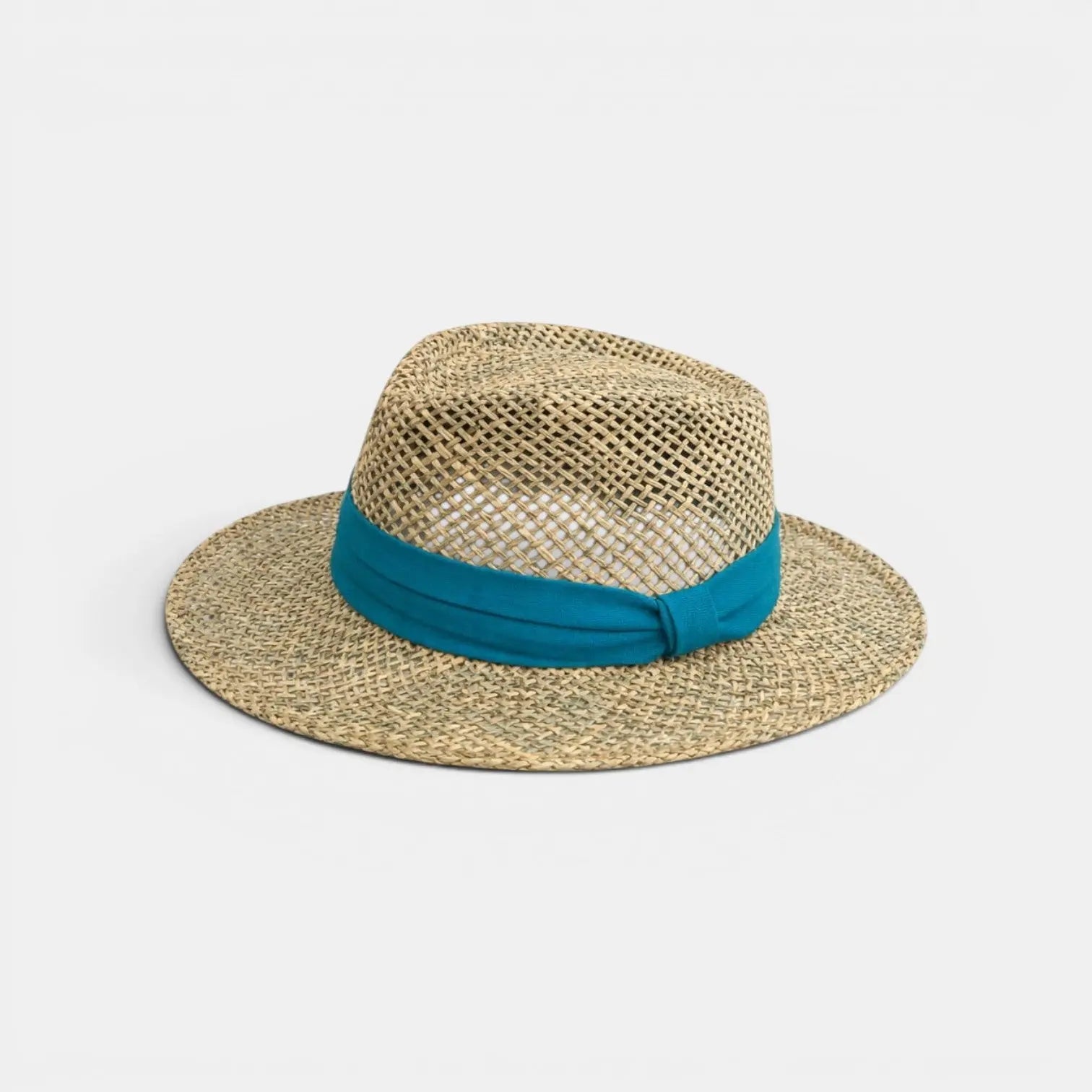 Chapeau Paille Bord Large Tressé Mixte Ruban Blanc La Boutique du Chapeau