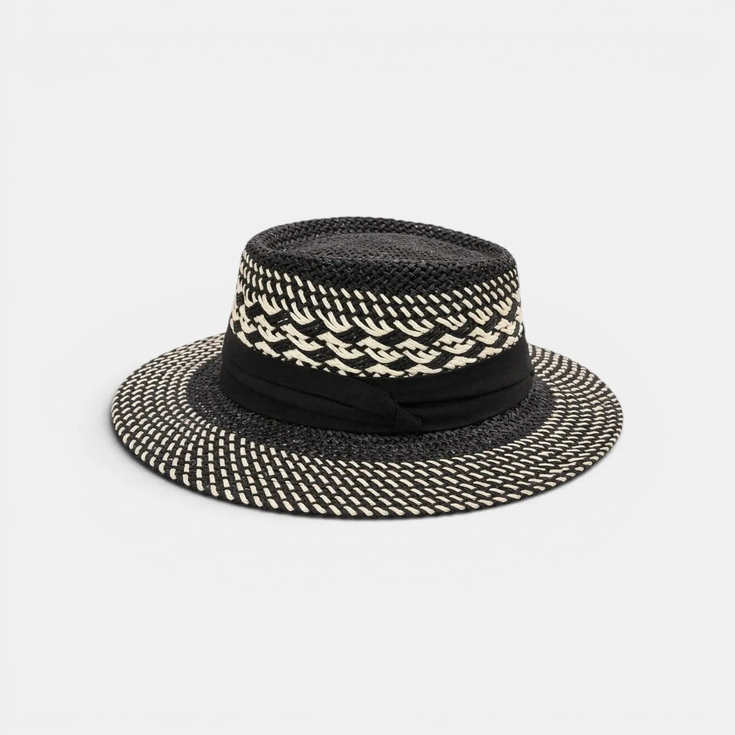 Chapeau Paille Bord Large Tressé Mixte Ruban Blanc La Boutique du Chapeau