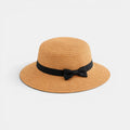 Chapeau Panama Paille Bord Large Nœud Femme La Boutique du Chapeau