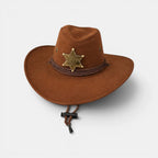 Chapeau Cowboy Sheriff Suédine Étoile Badge Unisexe La Boutique du Chapeau