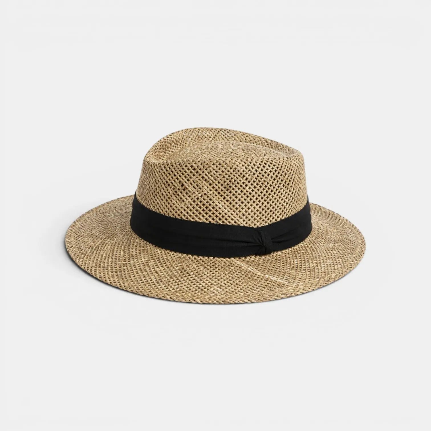 Chapeau Paille Bord Large Tressé Mixte Ruban Blanc La Boutique du Chapeau