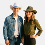 Chapeau Cowboy Feutre Blanc Bande Cuir Colorée Unisexe La Boutique du Chapeau
