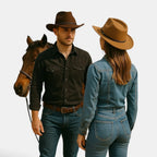 Chapeau Cowboy Feutre Bord Large Cordelière Unisexe La Boutique du Chapeau