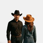 Chapeau Cowboy Suédine Bord Large Cordelière Unisexe La Boutique du Chapeau