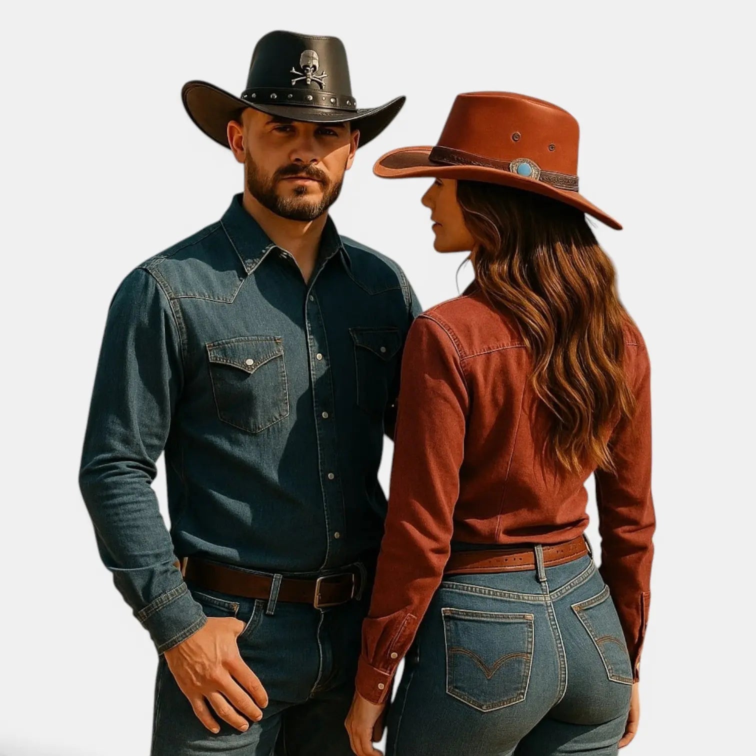 Chapeau Cowboy Cuir Bord Large Unisexe La Boutique du Chapeau