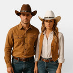 Chapeau Cowboy Feutre Bord Large Boucle Taureau La Boutique du Chapeau