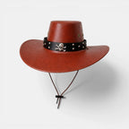 Chapeau Cowboy Cuir Bord Large Unisexe La Boutique du Chapeau