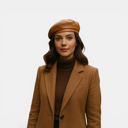 Béret Cuir Femme avec Boucle Réglable La Boutique du Chapeau