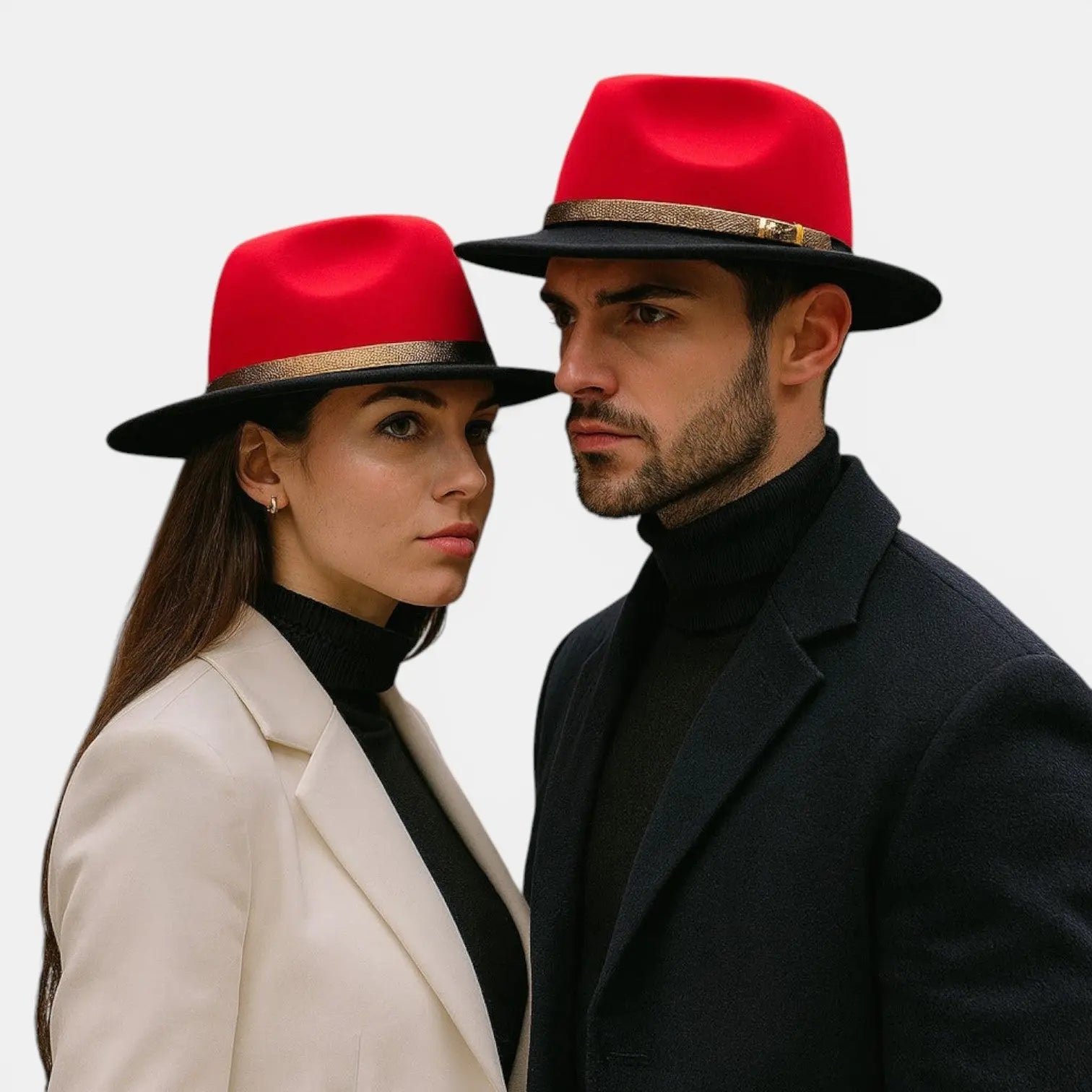 Chapeau Fedora Feutre Bicolore Bord Large La Boutique du Chapeau