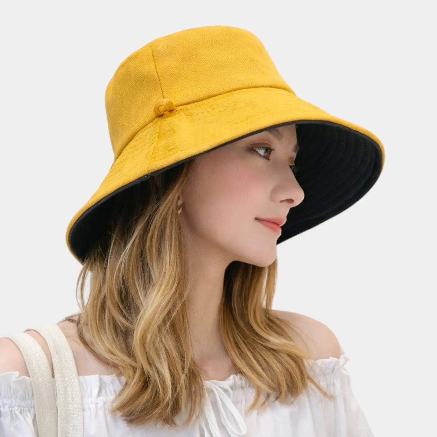 Bob Coton Réversible Bord Large Femme La Boutique du Chapeau