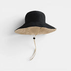 Bob Coton Réversible Bord Large Femme La Boutique du Chapeau