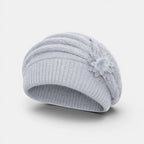 Bonnet Tricoté Fleur Décorative Femme La Boutique du Chapeau