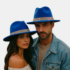 Chapeau Fedora Feutre Bord Large Bande Bohème Mixte La Boutique du Chapeau
