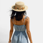 Chapeau Paille Fleurs Couronne Florale Femme La Boutique du Chapeau